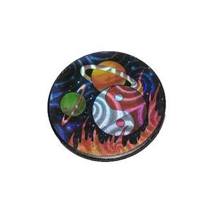 Vintage Metal Pog Slammer Yin & Yang Solar system planets